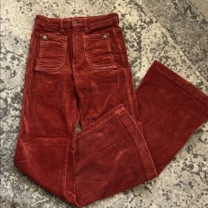 ROLLA'S Red Corduroy Boot Cut Pants